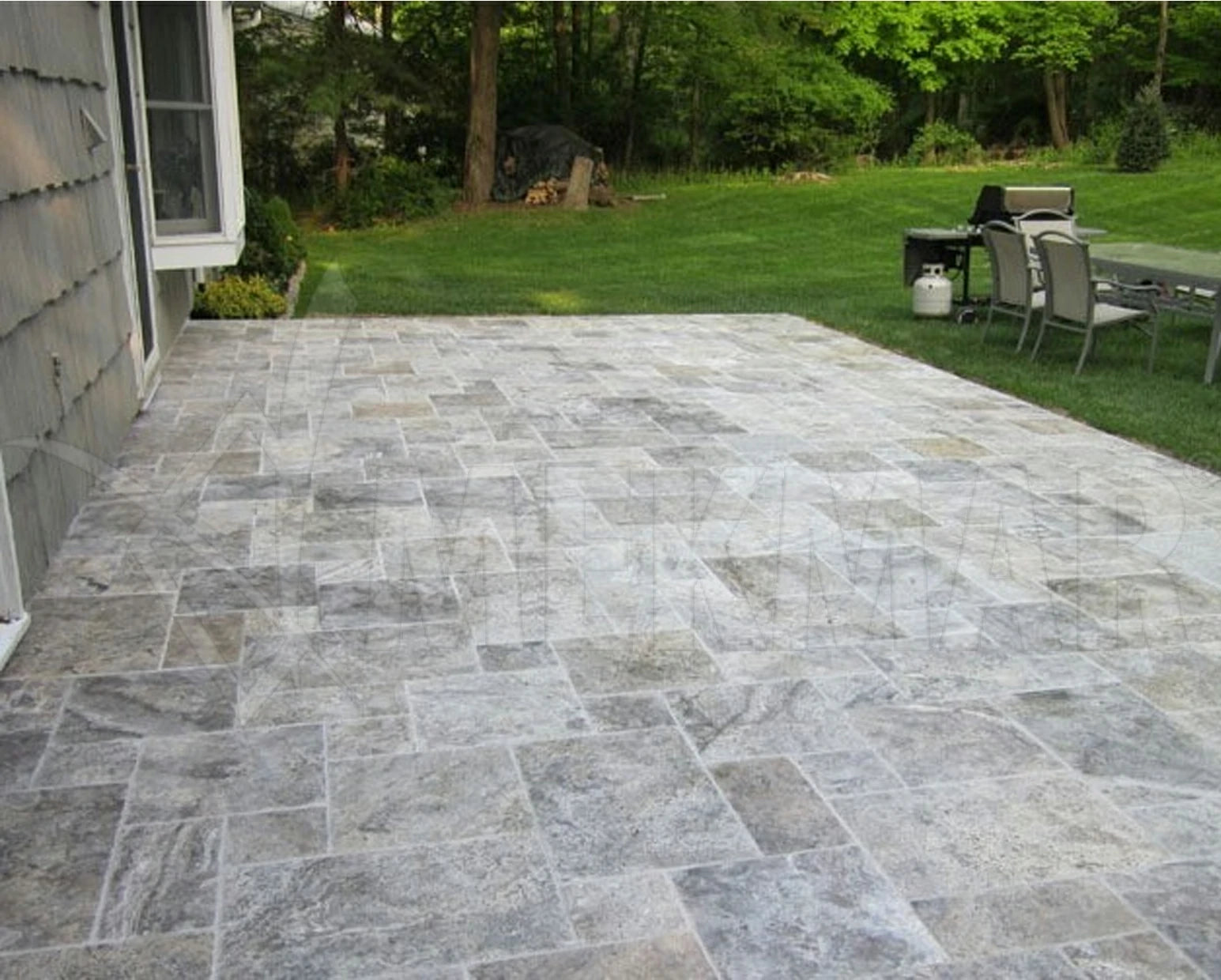 Silver Grey Travertine Paver - 7