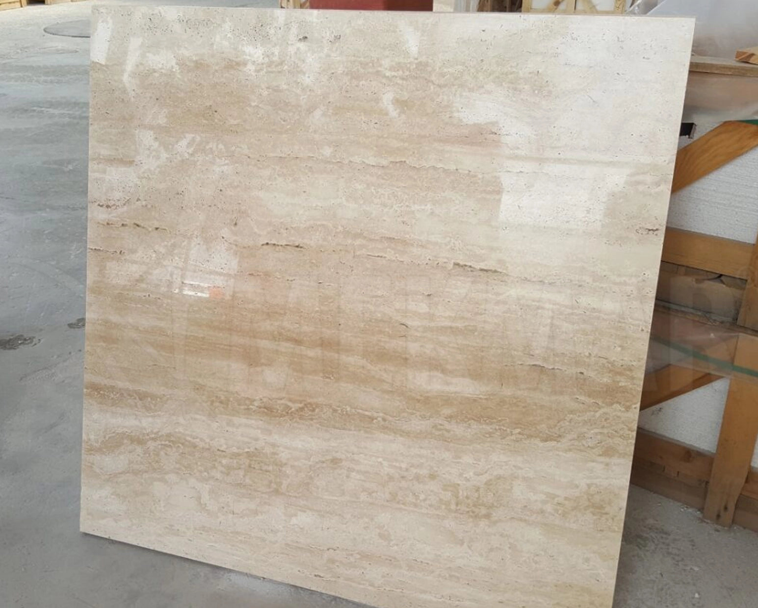 Classic Vein Cut Resin Travertine Slab - 2