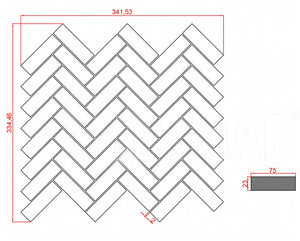 Marble Mosaic MP-W-H27 - 3