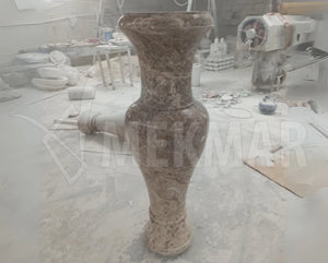Emperador Beige Marble Vase - 4