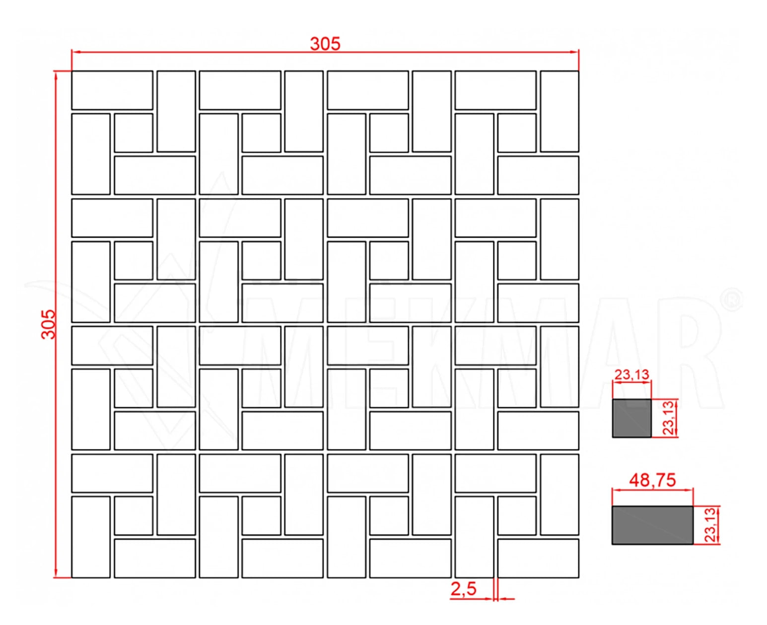 Marble Mosaic MP-CCY-T - 4