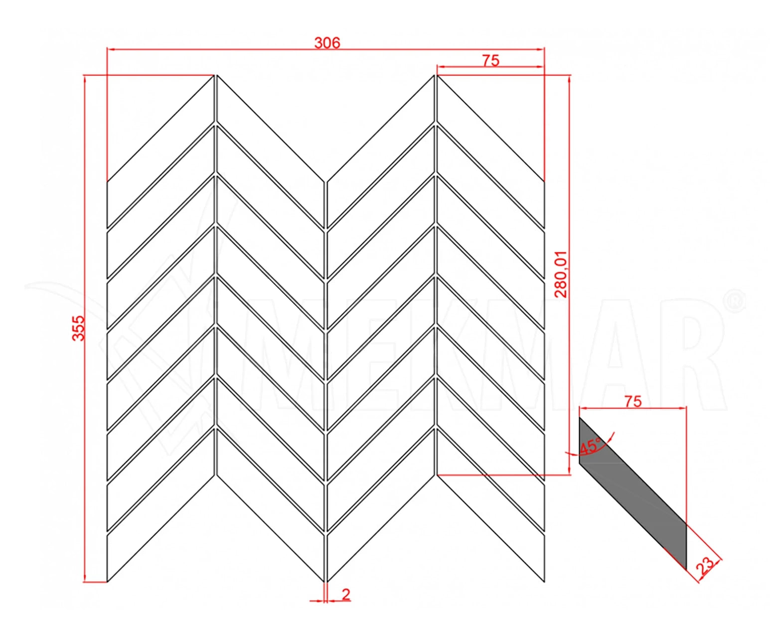 Marble Mosaic MP-C-C27 - 5