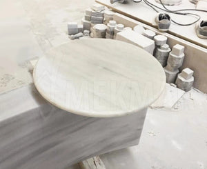 Bianco Ibiza Marble Round Table Top - 2