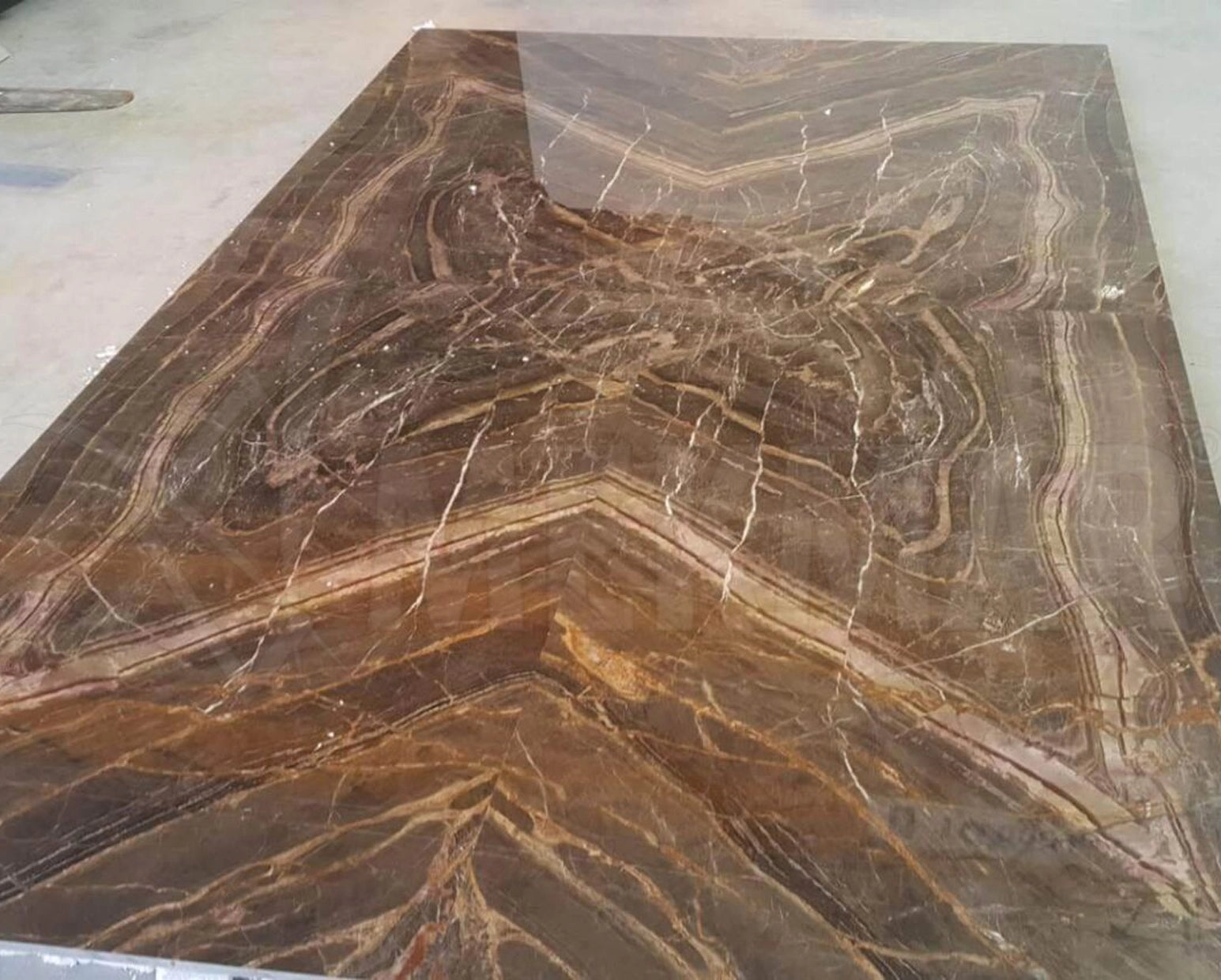 Imperial Brown Marble Slab - 7
