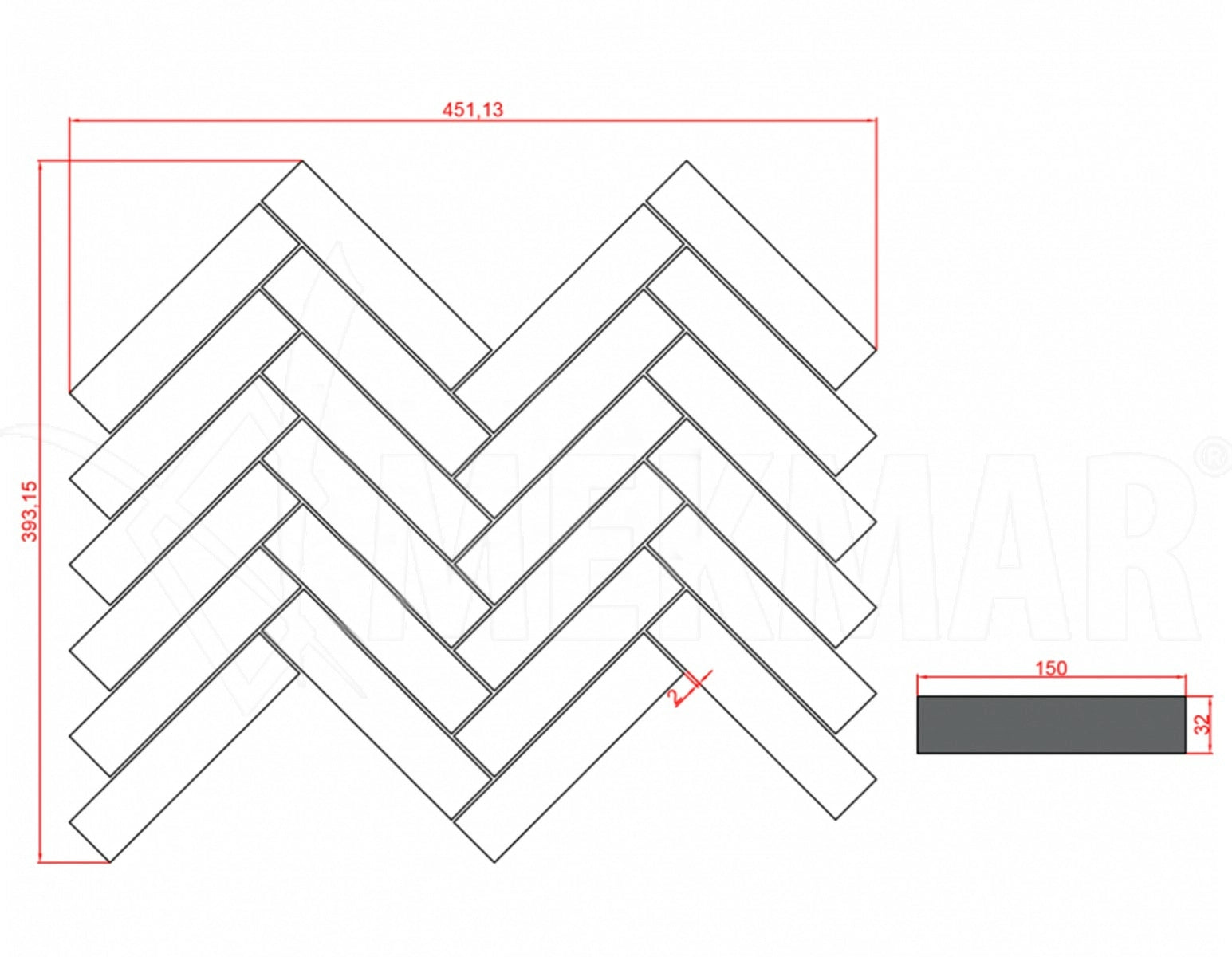 Marble Mosaic MP-W-H315 - 5
