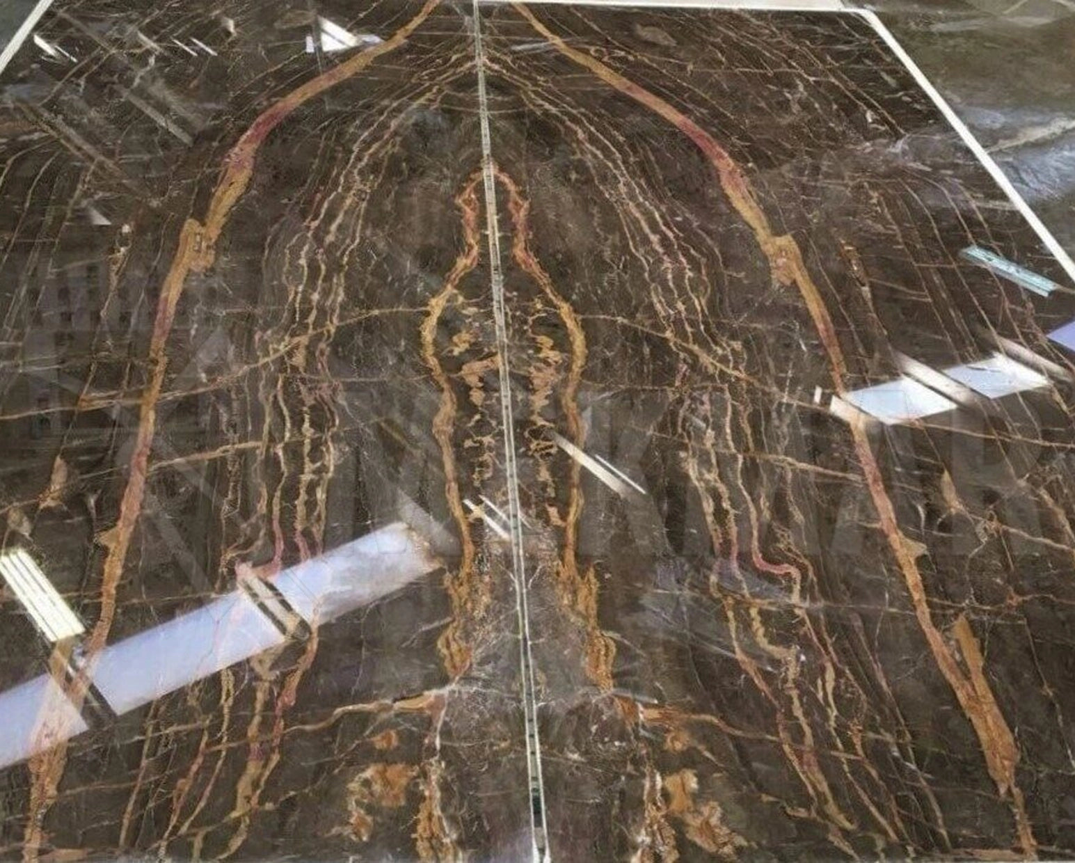 Imperial Brown Marble Slab - 6