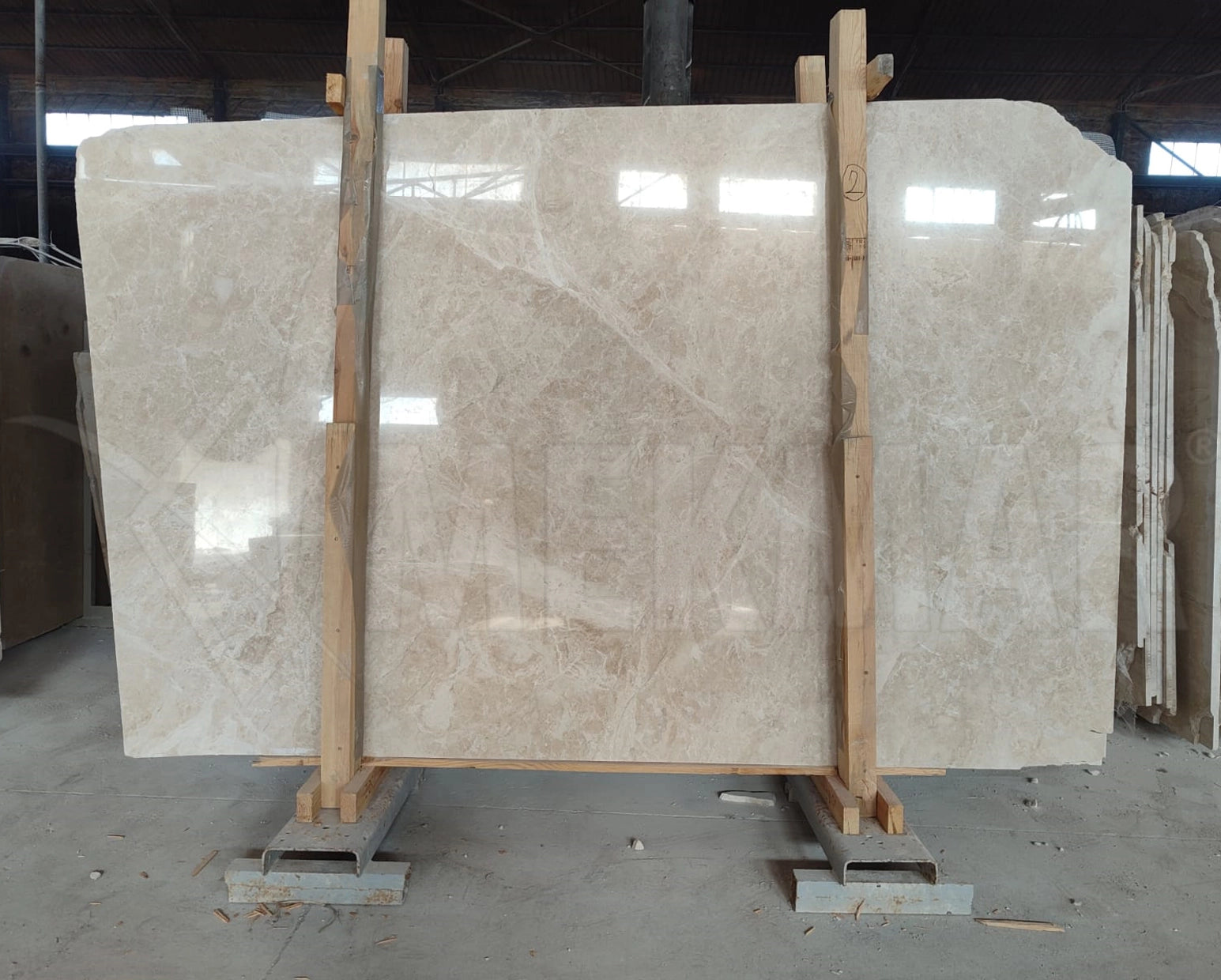Cappuccino Light Marble Slab - 5