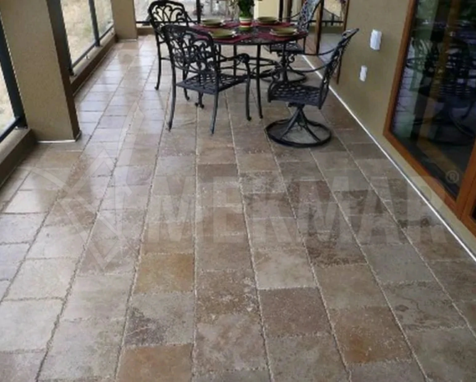 Walnut Travertine Paver - 1