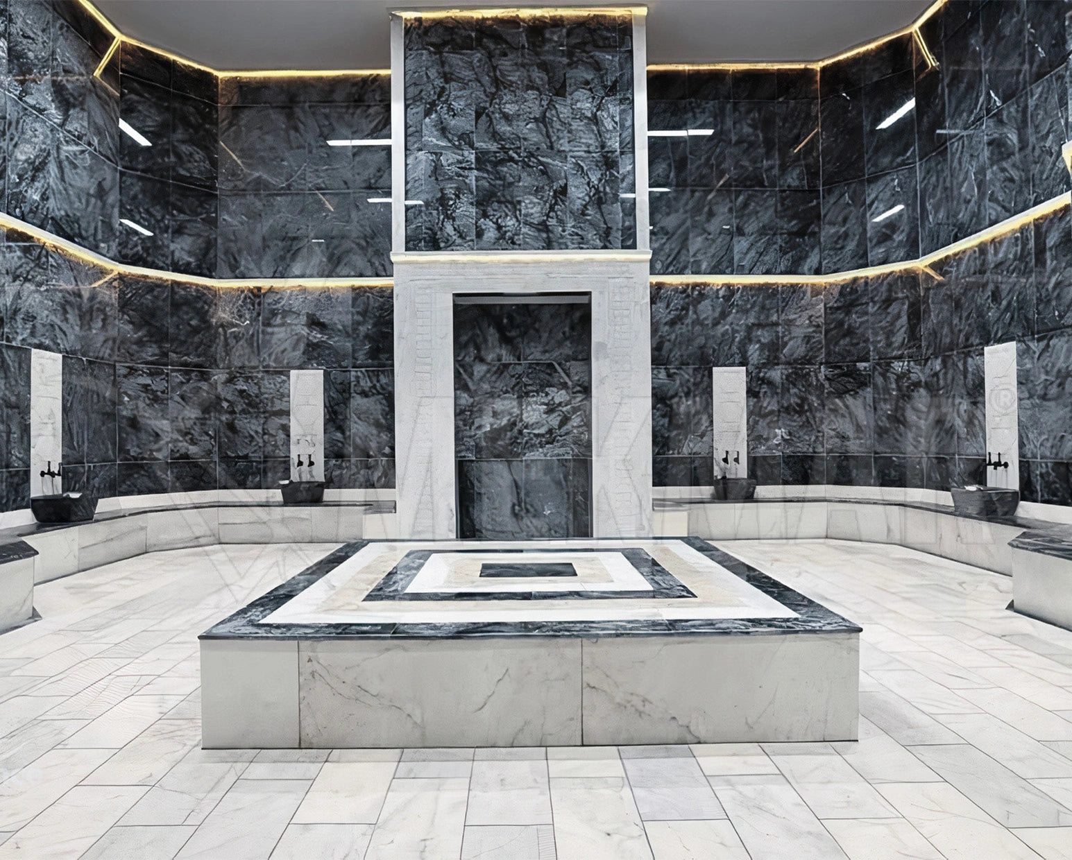 Marbre noir neige - 8