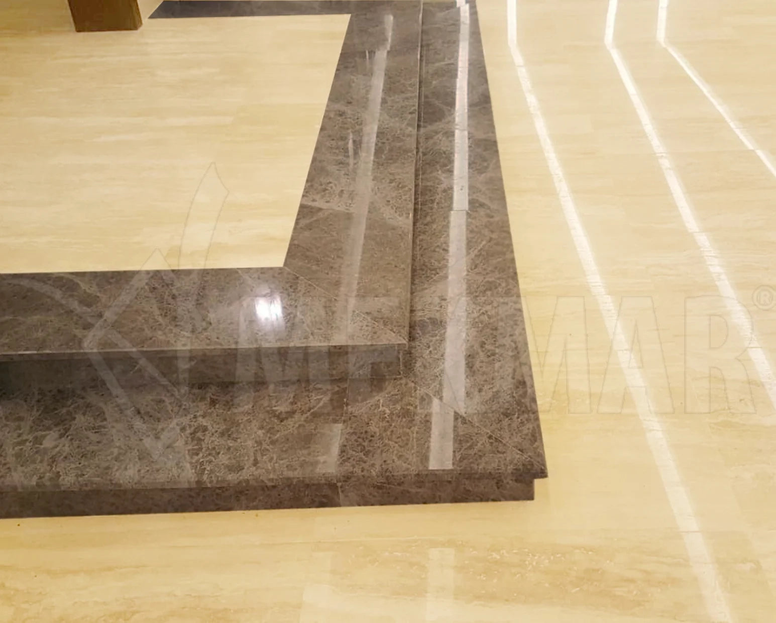 Emperador Dark Marble Stairs - 8