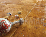 Juego de motivos de travertino dorado - 4