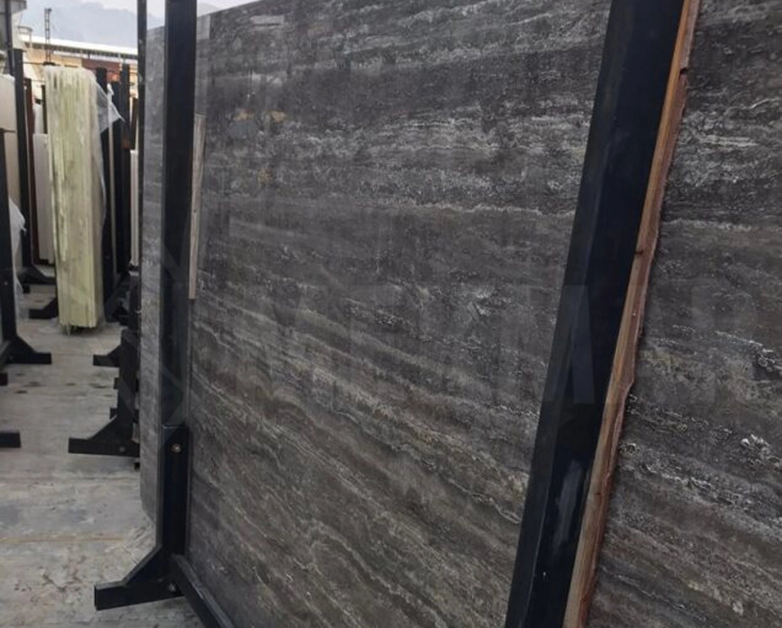 Persian Silver Travertine Slab - 4