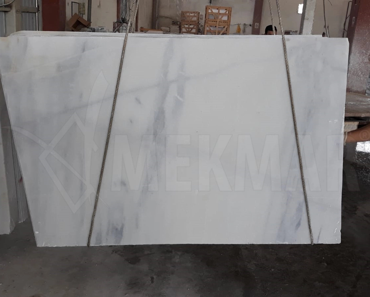 Mende White Marble Slab - 9