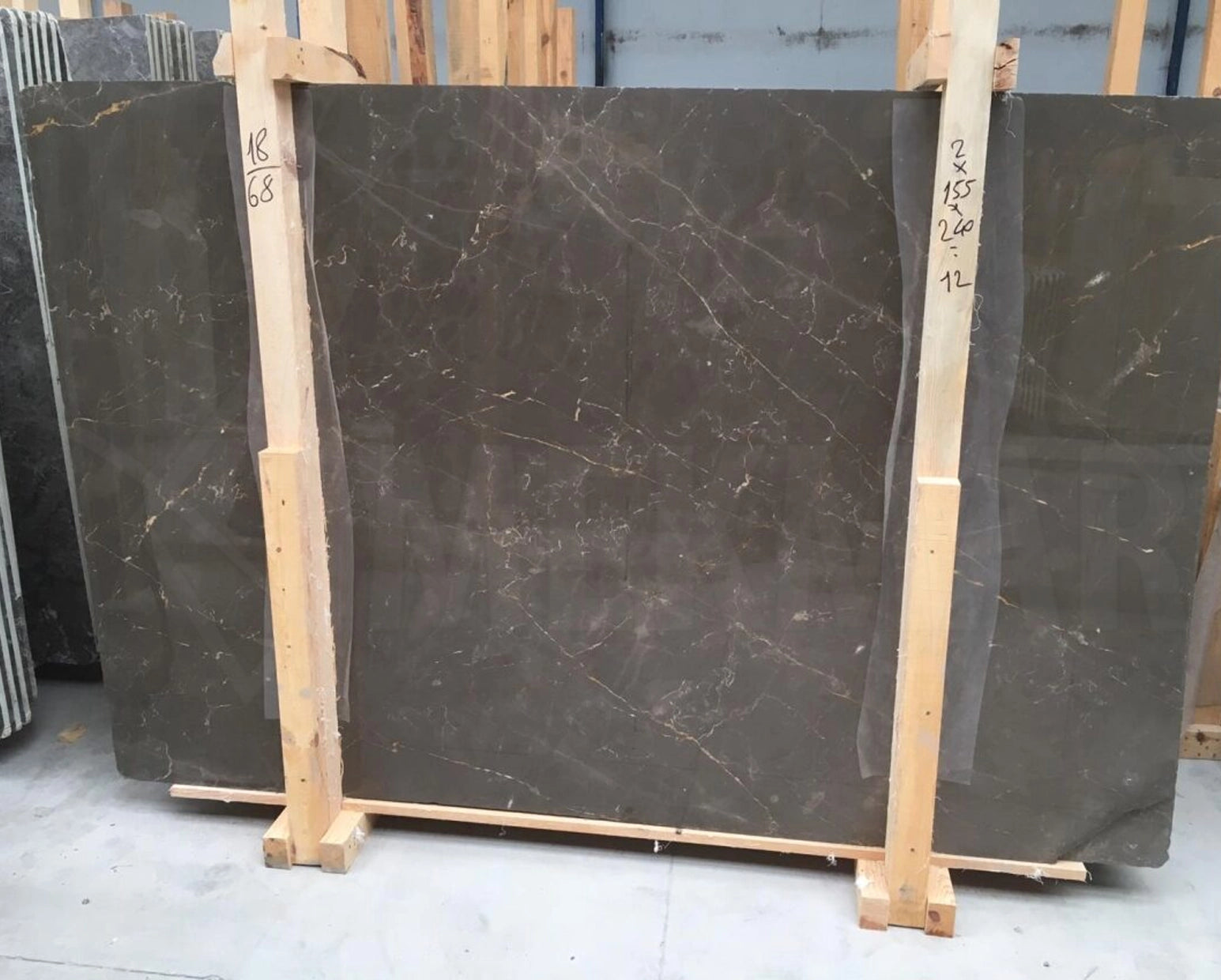 Olive Maroon Marble Slab - 4