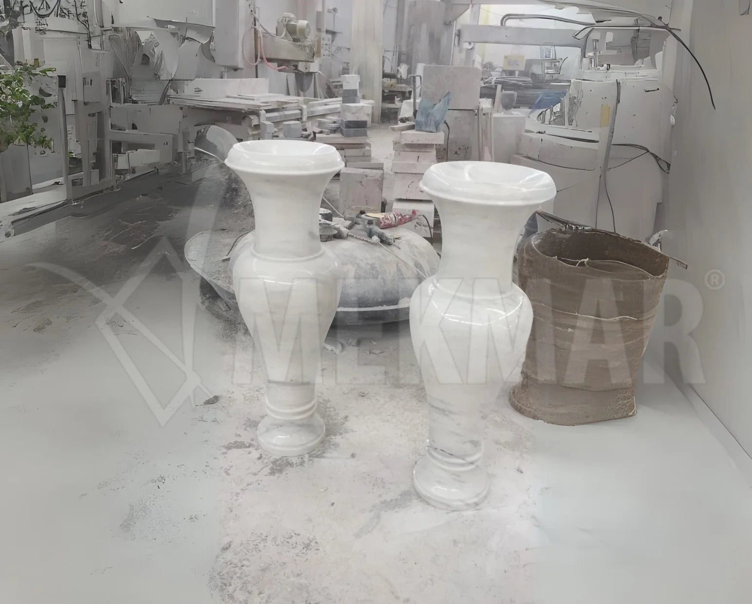 Bianco Ibiza Marble Vase - 6