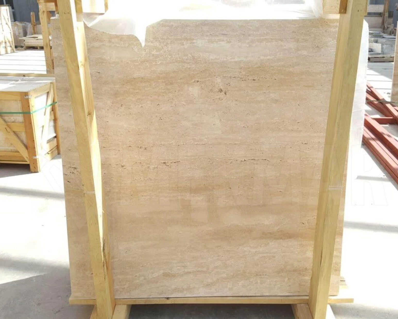 Classic Vein Cut Resin Travertine Slab - 5