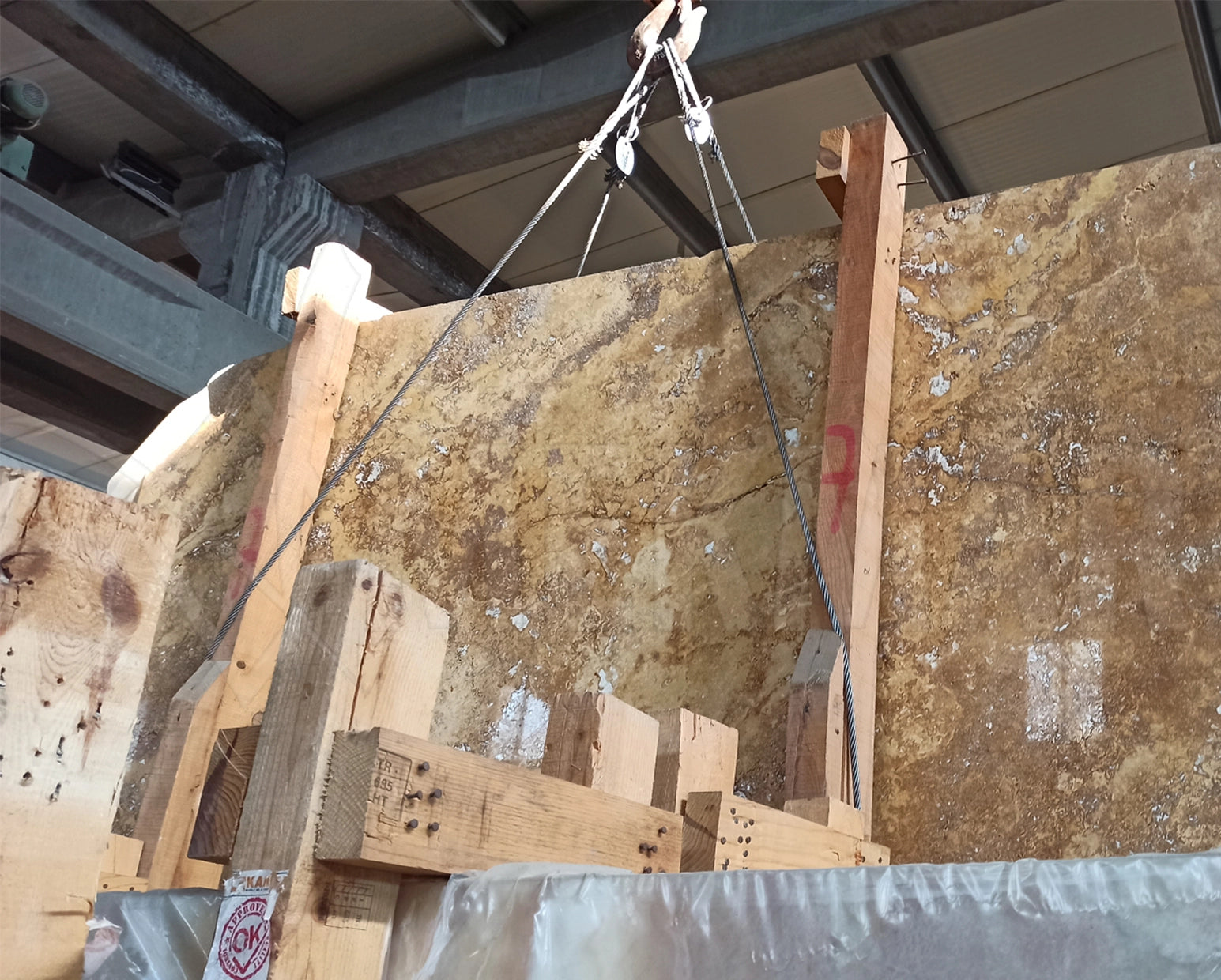 Gold Travertine Slab - 9
