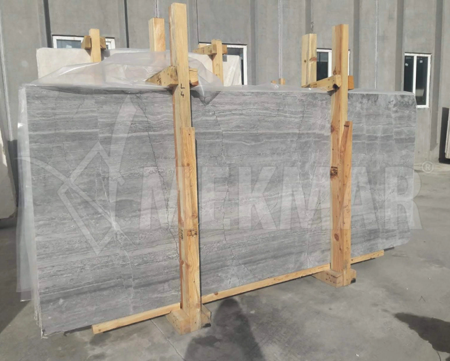 Puffin Grey Vein Cut Marble Slab - 8