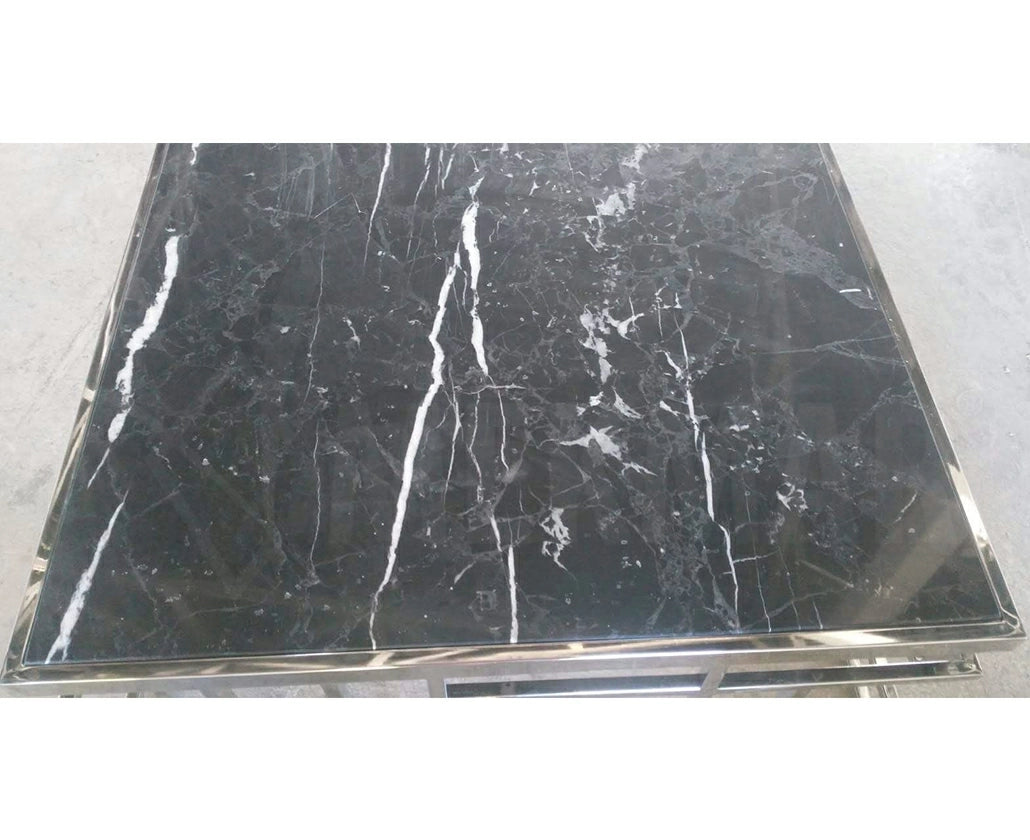 Toros Black Marble Square Table Top - 3