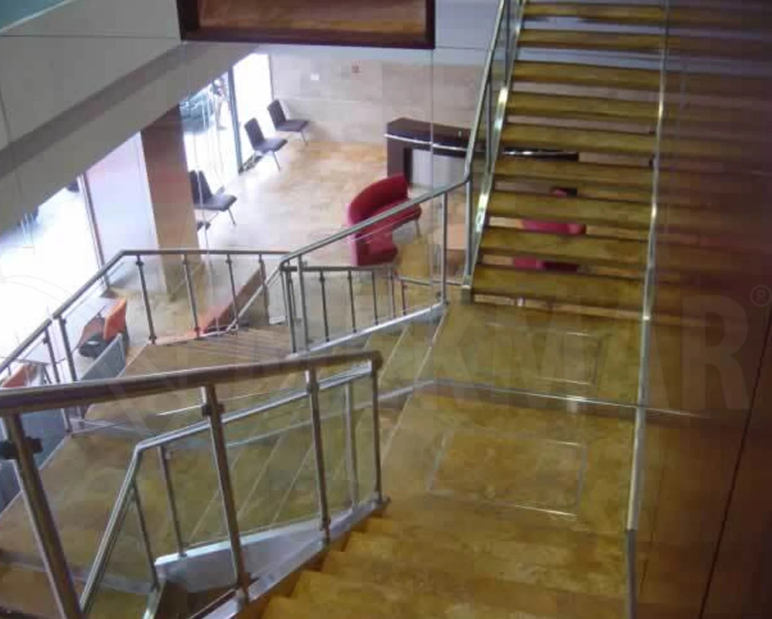 Gold Travertine Stairs - 4