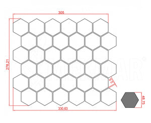 Travertine Mosaic TF-S-HX44 - 2