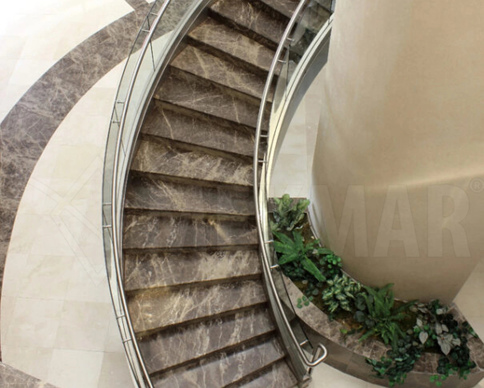 Escaleras de mármol Emperador oscuro - 1