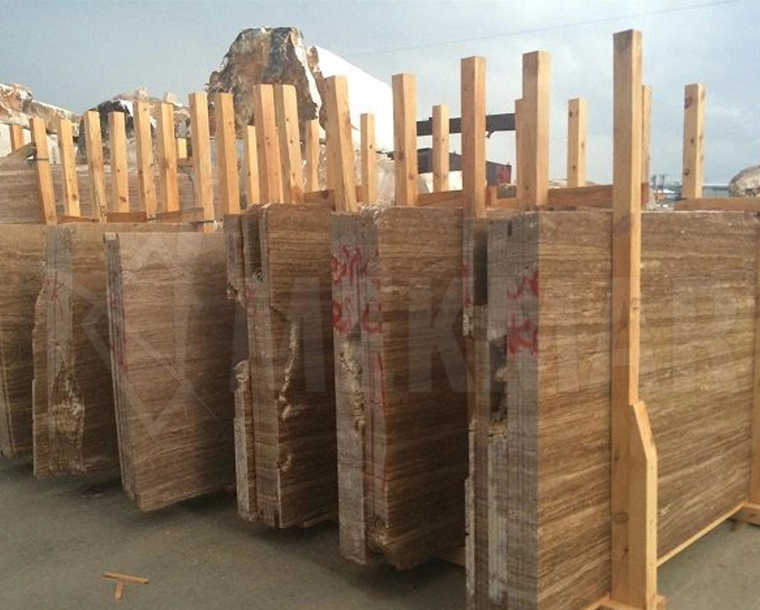 Noche Vein Cut Travertine Slab - 6