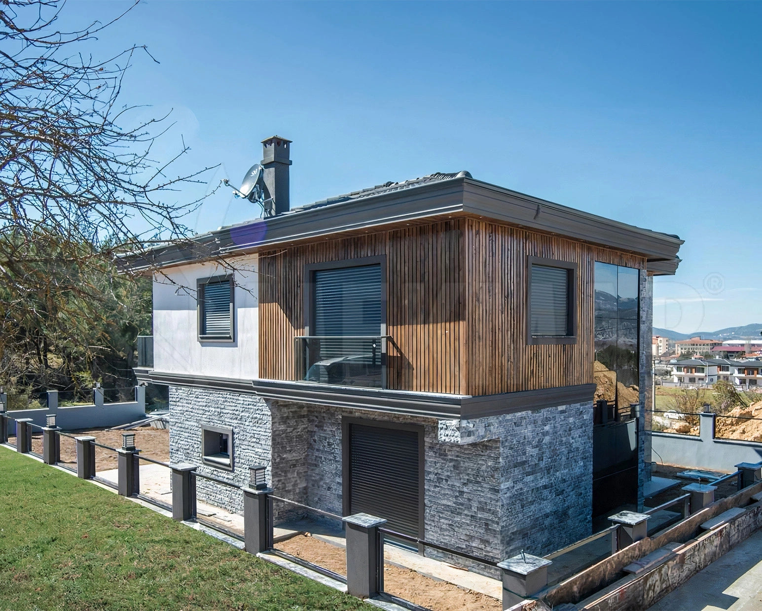 Marbre noir Snow, face fendue - 9