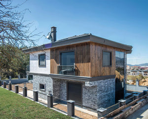 Marbre noir Snow, face fendue - 9