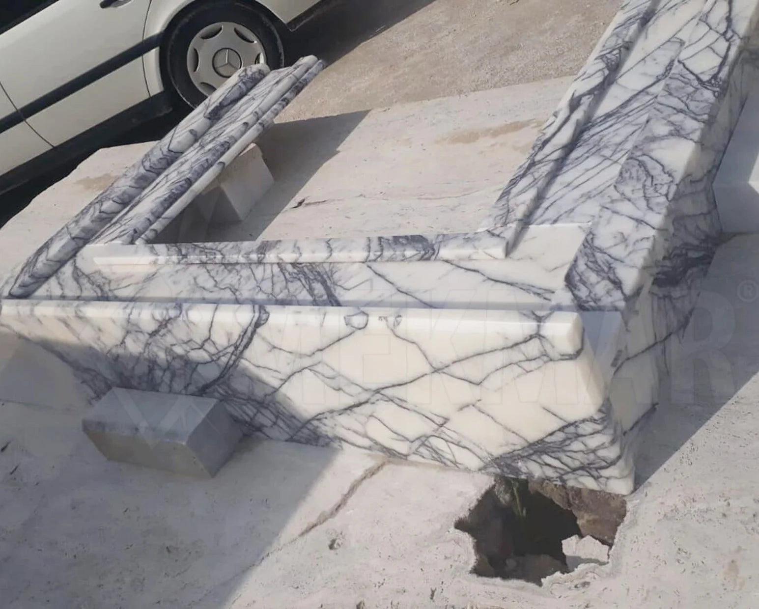 Turkish Lilac Marble Fireplace - 2