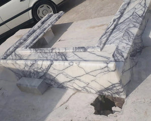 Cheminée en marbre lilas turc - 2