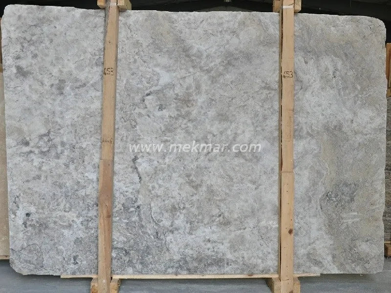 Silver Grey Travertine Slab - 3