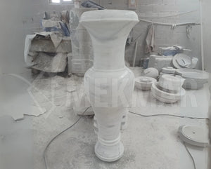 Bianco Ibiza Marble Vase - 4