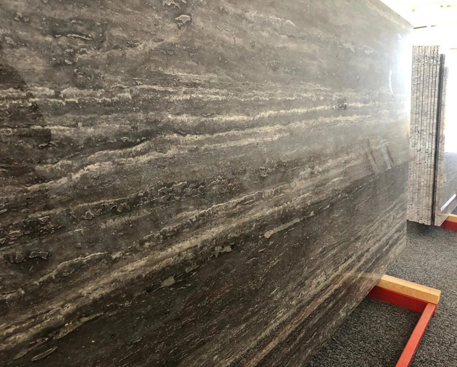 Persian Silver Travertine Slab - 8