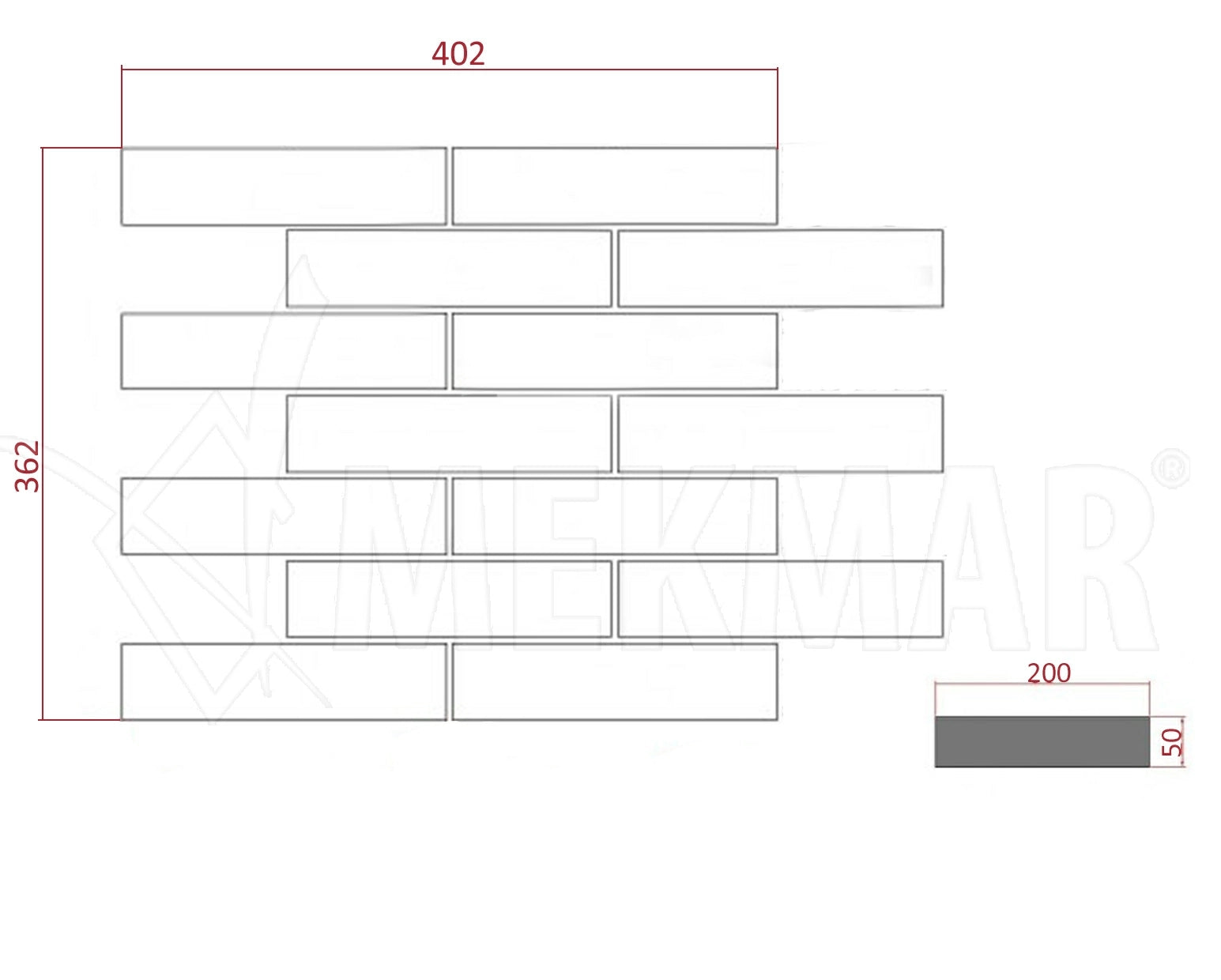 Travertine Mosaic TT-C-52 - 8