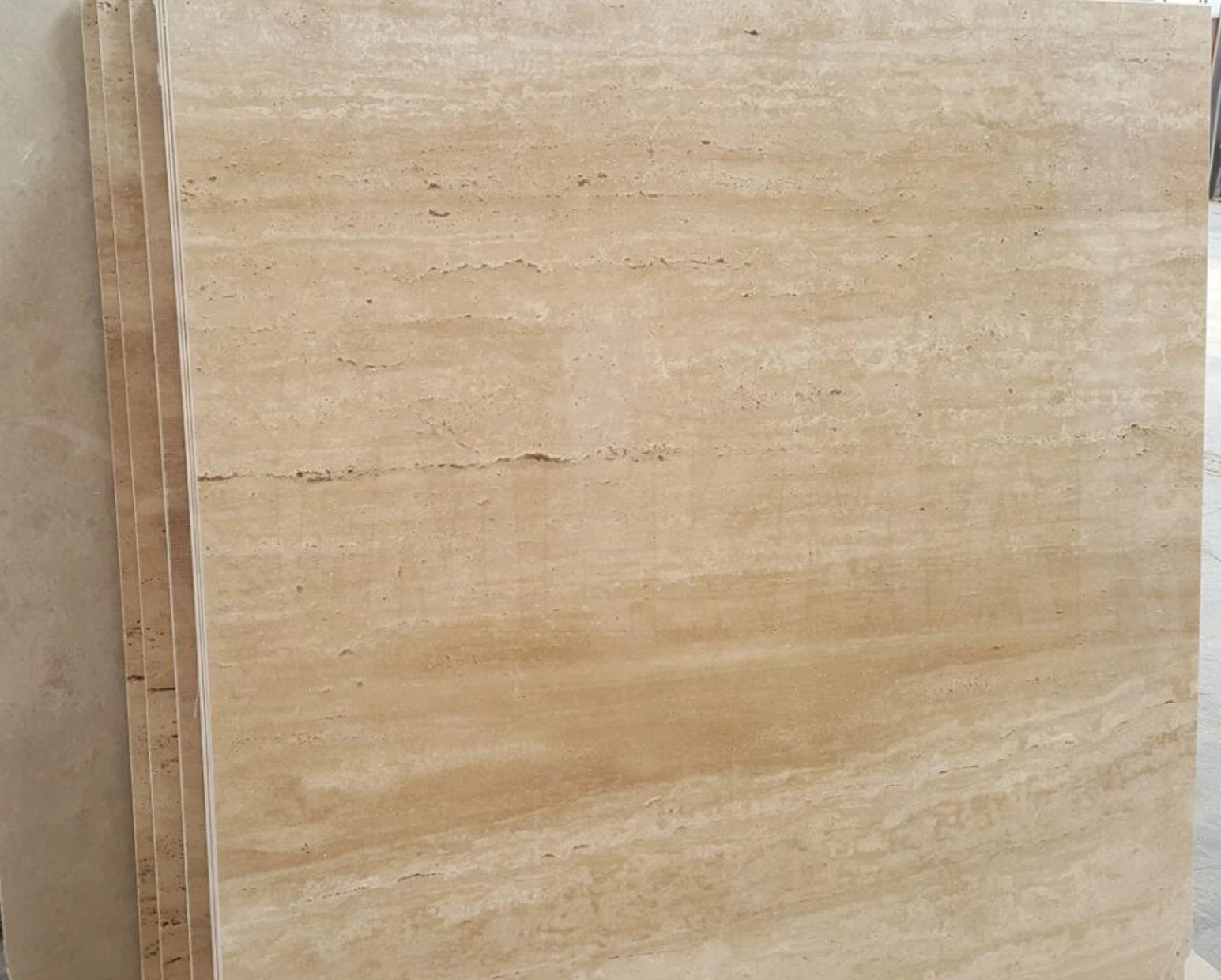 Classic Vein Cut Resin Travertine Slab - 4