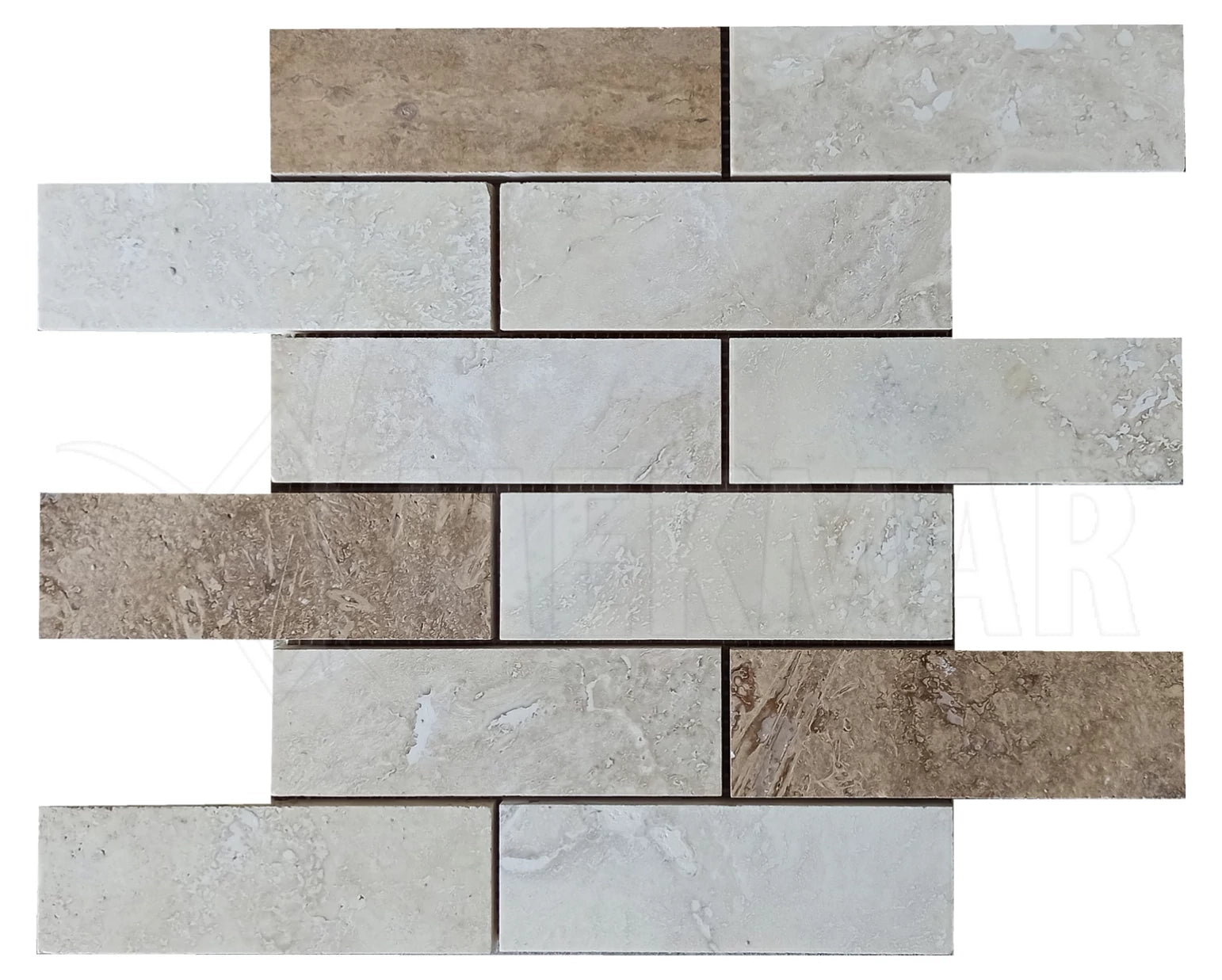 Mosaico de travertino TF-CN-515 - 1