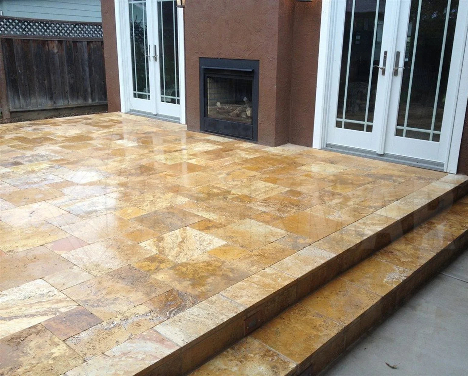 Gold Travertine Stairs - 6