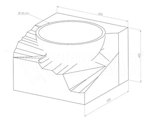 Lavabo sur pied, modèle 107 - 4