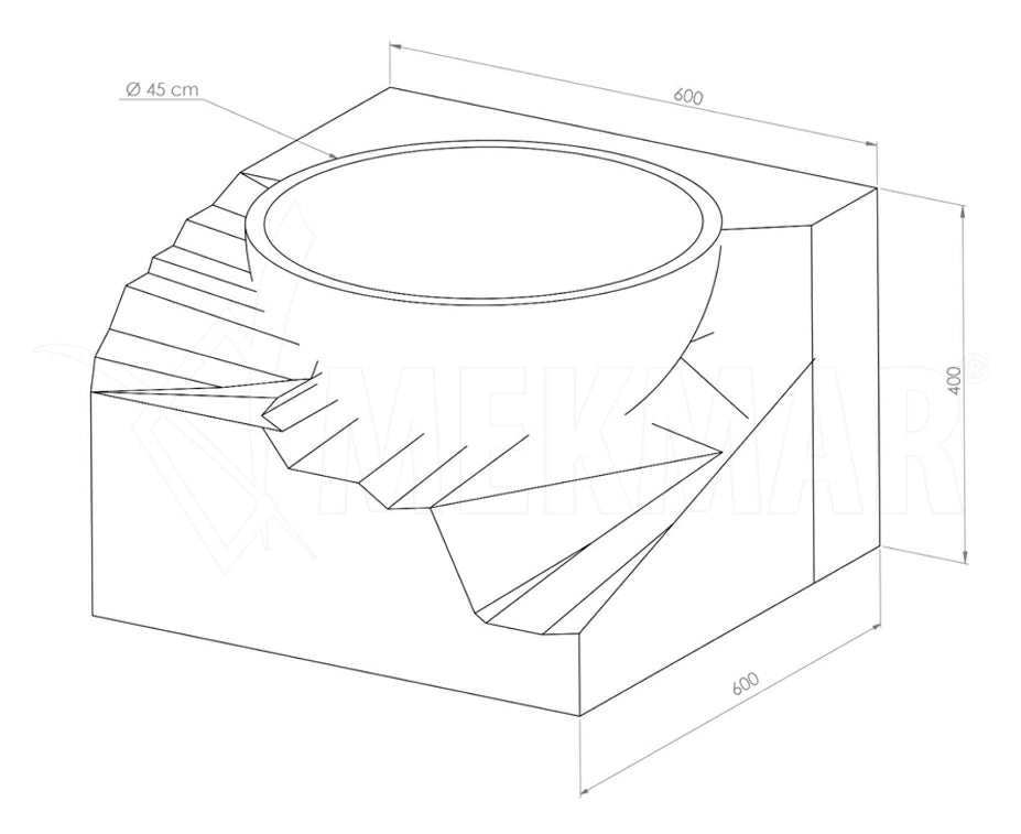 Lavabo sur pied, modèle 107 - 4