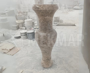 Emperador Beige Marble Vase - 3