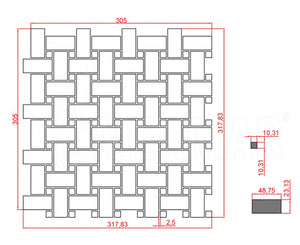 Marble Mosaic MP-WBL-B - 7