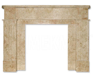 Chimenea clásica de travertino - 1