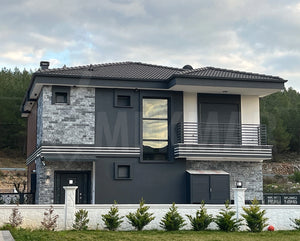 Marbre noir Snow, face fendue - 7