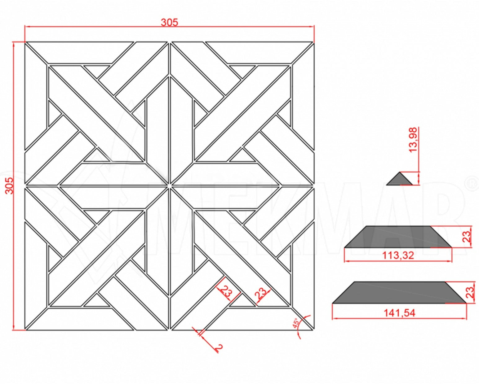 Marble Mosaic MP-WG-SKY - 2