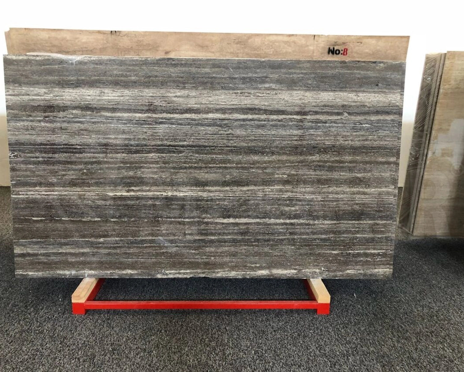 Persian Silver Travertine Slab - 10