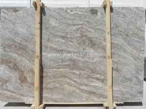 Silver Vein Cut Travertine Slab - 3