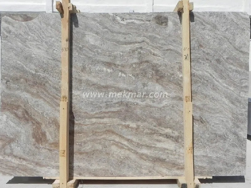 Silver Vein Cut Travertine Slab - 3